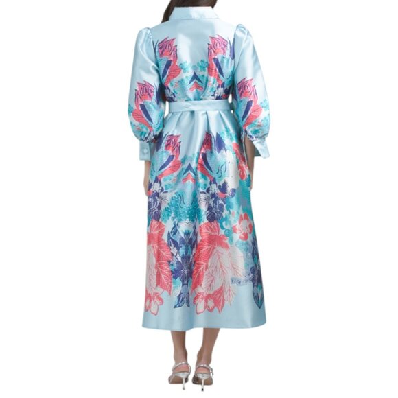 NANCY YANG BLUE MULTI Garden Print Maxi Dress - Picture 2 of 2